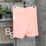 Jenni Womens BRIGHT Ribbed Bike Shorts 100127609MS Neon Coral Pink XL