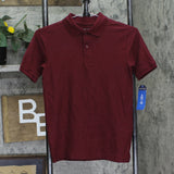 Nautica Big Boys Uniform Stretch Double Pique Polo Shirt Burgundy Red M (10/12)