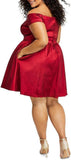 B. Darlin Womens Plus Off-The-Shoulder Mini Fit & Flare Dress 9328844A