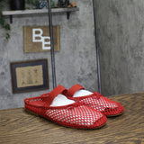 Madden Girl Womens Bonita Ballet Flat Mary Jane BONI01J1 Red Mesh 9M