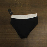 Lauren Ralph Lauren Womens Banded High-Waist Bikini Bottom Swim Black / White 12