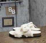 Auden Womens Jane Two Band Buckle Slide Slippers 91308535 Cream Off White 8M