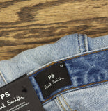 PS Paul Smith Mens Relaxed Fit Zip Fly Jeans Light Base Blue 33R