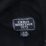 Urban Heritage 1975 Womens Sleeveless Fleece Tunic Hoodie Sweatshirt Black L