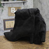 A New Day Womens Justice Boots Suede Mid Calf 94568883 Black 11M-WC