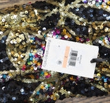 Kensie Sequinned Cowlneck Sleeveless Cocktail Dress Black / Gold Multi 2