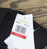 Michael Michael Kors Womens Ribbed Hardware V-Neck Bikini Top Swim Black XS