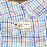 Miss Elaine Womens Petite 3/4-Sleeve Plaid Zip Robe Nightgown Turquoise Plaid PS
