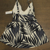 Anne Cole Swimsuit Plus Size Printed Surplice Swim Dress Black / White 18W