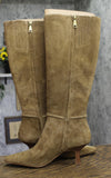 COACH Raquel Sue Suede Heeled Knee-High Boots CW984 Cedar Brown 10B