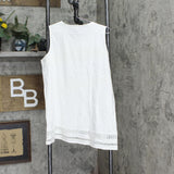 DG2 Womens Crochet Tank Top 725598 White XL