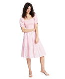 And Now This Cotton Lace-Up Back Fit & Flare Dress 87013M Bubblegum Pink L