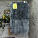 Garland Rug Finest Luxury Ultra Plus Washable Fuzzy Bath Mat Rug Dark Gray 24x40