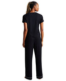 State Of Day Womens Fluid Knit Pajama Shirt Top 100189787MS Deep Black XS
