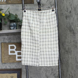 Ny Collection Womens Slim Double Knit Petite Skirt PTDK2434 White Gold PS