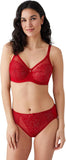 Wacoal Plus Size Retro Chic Full Figure Underwire Bra Barbados Cherry Red 36G