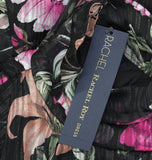 RACHEL by  Rachel Roy Mae Printed Tiered Maxi Dress Cascade Garden Black 12