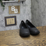 Easy Spirit Alessia Demi Wedge Flats SEALESSIA3 Black 7.5M