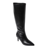 A New Day Nelly Under-Knee Heeled Boots Faux Leather 94637608 Black 7M