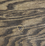 Open Cuff Heart Band Toe Ring Gold Yellow 3.25