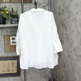 Wynne Layers Womens Woven Pullover Blouse Shirt Top 517681 Cloud Off White L