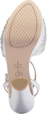 Jessica Simpson Womens Immie Platform Sandal with Ankle Strap Silver Gray 7.5M