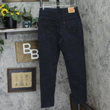 Levi's Womens Vintage Y2K 512 Slim Fit Tapered Leg Jeans Black Wash 14M