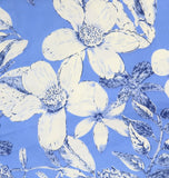 Mario Serrani Womens Floral Pattern Sleeveless Tunic Blouse Top Blue / White M