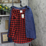 Woolrich X TGT Button-Front Flannel-Lined Denim Shacket 94612511 Blue S