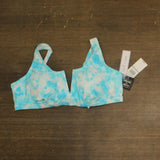 Salt + Cove V-Wire Tie-Back Bikini Top Sunkissed Sunrise Turquoise Blue 0X