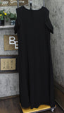 24seven Comfort Apparel Size Ruffle Cold Shoulder A-Line Maxi Dress Black 3X