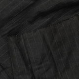 Stafford Mens Vintage Unhemmed Wool Suit Dress Pants Charcoal Pinstripe Gray 45L
