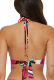 Trina Turk Womens Padded Swoop Reversible Bikini Swim Top 3673155 Pink Multi 8