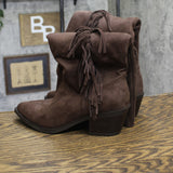 Universal Thread Patsy Tall Fringe Western Boots Cowgirl Chocolate Brown 8.5M