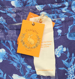 Coniglio Palm Beach Adjustable Waist Patterned Pants Cranes Indigo Blue