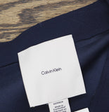 Calvin Klein Womens Stretch Crepe Zip Front Jacket 44C442G Dark Sapphire Blue XS