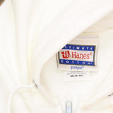 Hanes Mens Ultimate Cotton Full Zip Hoodie 1669b4c0ac6207 White M