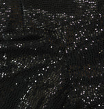 Kasper Womens Shine Sequin Ruffle Sleeve Top Blouse 10915717 Black S