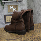 Style & Co. Womens Verityy Knee High Riding Block Heel Boots Brown Multi 6M