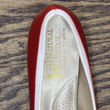 Natural Bright Womens Vintage Pavilio Block Heel Flats 167401baf0dfeb Red 6.5M