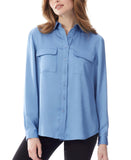Jones New York Women's Utility Button Up Blouse Top 10819484