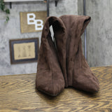 A New Day Justice Faux Suede Mid-Calf Boots 94568895 Brown 10M