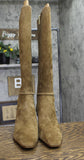 COACH Raquel Sue Suede Heeled Knee-High Boots CW984 Cedar Brown 10B