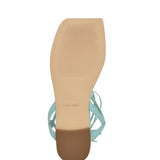 Nine West Womens Ankle Wrap Thong Sandals Light Blue 11M