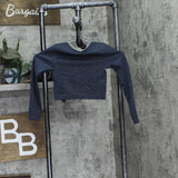 All In Motion Girls Seamless Long Sleeve T-Shirt 91465457 Blue XS