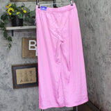 Joylab Womens Low-Rise Satin Tear Away Track Pants 94628898 Pink / Neon Pink M