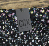 CCX Womens Trendy Plus Size Summer Daisy Camisole Top Summer Daisy Black 18W