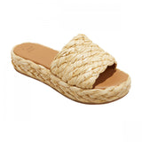 A New Day Womens Casey Flatform Slide Sandals 89998665 Beige Brown 8.5M