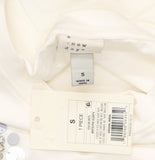 A New Day Embellished Rhinestone Sequin Short Sleeve Mini Shirt Dress White S