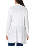 Anne Klein Womens Open Front Monterey Cardigan 10888023 Bright White 0X